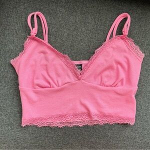SHEIN pink lace tank top